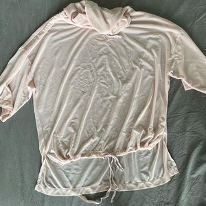 Sheer pink hoodie